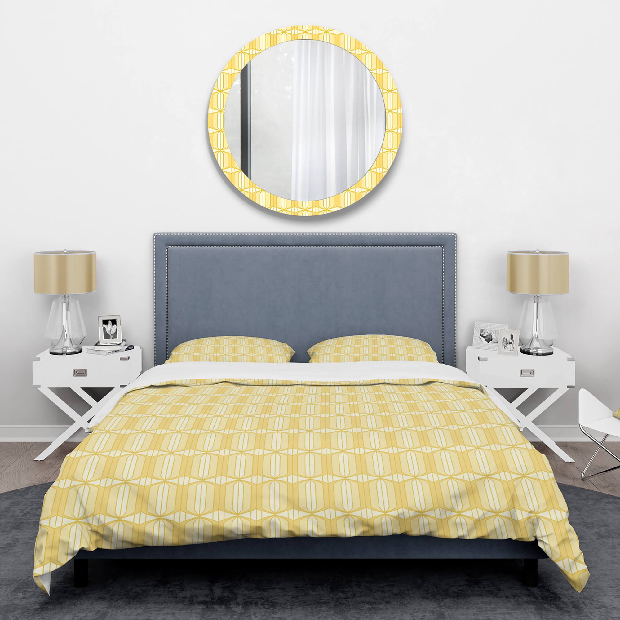 Designart 'Retro Ornamental Design III' Mid-Century Duvet Cover Set